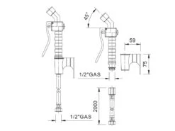 Premium-Ofenbrause Mit Hebelbedienung, 2 M Schlauch Inkl. Schlauchhalterung -Küche Utensilien Laden 04fb4321 620b 4c3c 8b28 092f0b357516