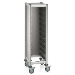 WAS Germany - GN Tablettwagen Trolley Mensa, 1/1 Für 2x10 Tabletts, Silber, 80 X 60 X 165 Cm, MDF/Alu (1955253) -Küche Utensilien Laden 07d5842a 29a4 4988 a17c 5dbc74e8f2c1 6