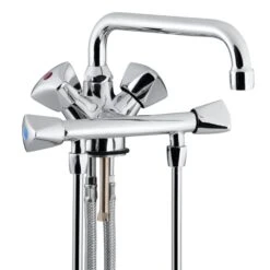 Bierthekenarmatur Mit Schwenkauslauf - 2 Unterspühlrohre