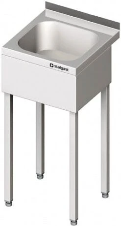 Handwaschbecken Mit Untergestell, Mit Dreiseitiger Beckenblende, Mit Aufkantung, Verschweißt : 500x500x500 Mm -Küche Utensilien Laden 1fc8aa06 d283 4ab9 a254 ea04dc71e676