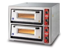 GMG - Pizzaofen PF7070 DE Elektrisch - 4+4x Ø34cm | 10 KW | 400V - Edelstahl 2 Backkammern