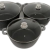 Profi 3er Set Küchentöpfe Antihaft-Marmorbeschichtung Topfsets 32cm,36cm,40cm, -Küche Utensilien Laden 26a0484d 0de1 42a8 9f84 fc6f91806cdc