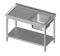 Spültisch Mit Grundboden, Mit Zwei Becken, Mit Aufkantung, Verschweißt : 1100x600x850 Mm Becken Links -Küche Utensilien Laden 28e41414 7f31 41a0 9c40 173c10f6ab10