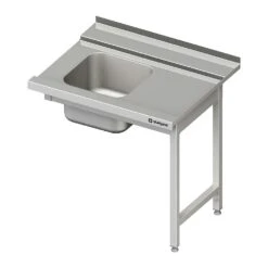 Stalgast Edelstahl Zulauftisch Mit Becken Auf 2 Beinen, 700 Mm Breit, Anbauseite Rechts -Küche Utensilien Laden 28ec6552 1356 4ad9 8b18 936878774a83