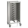 WAS Germany - GN Tablettwagen Trolley Mensa, 1/1 Für 2x10 Tabletts, Silber, 80 X 60 X 165 Cm, MDF/Alu (1955253) -Küche Utensilien Laden 2b254849 ad80 42f8 8396 8dfd47675c7c 3