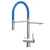 3 Wege Wasserhahn Küchenarmatur Spültischmischer, Edelstahl Massiv, 360° Schwenkbarem Blau Auslauf, Abnehmbare 2 Strahl Handbrause, Gebürstet -Küche Utensilien Laden 45195b40 7daa 4448 b2aa 1ebe1de81372