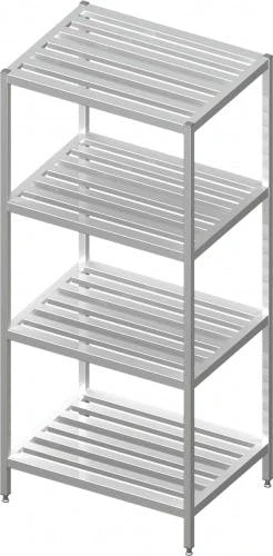 Regal Mit Gitterrost-Böden, Verschweißt : 900x600x1800 Mm