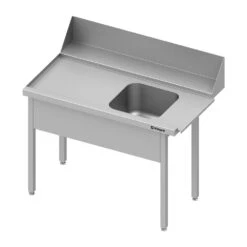 Stalgast Edelstahl Zulauftisch Mit Becken, Grundboden Und 20 Cm Aufkantung, 1000 Mm Breit, Anbauseite Rechts -Küche Utensilien Laden 4b887a9e 5cc2 4c13 b1f9 2f5823c5e62d