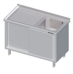 Spülschrank Mit Schiebetüren, Mit Einem Becken, Mit Aufkantung, Verschweißt : 1300x700x850 Mm Links -Küche Utensilien Laden 4d51c8b2 f5e6 4ba2 b454 629c72c6a472