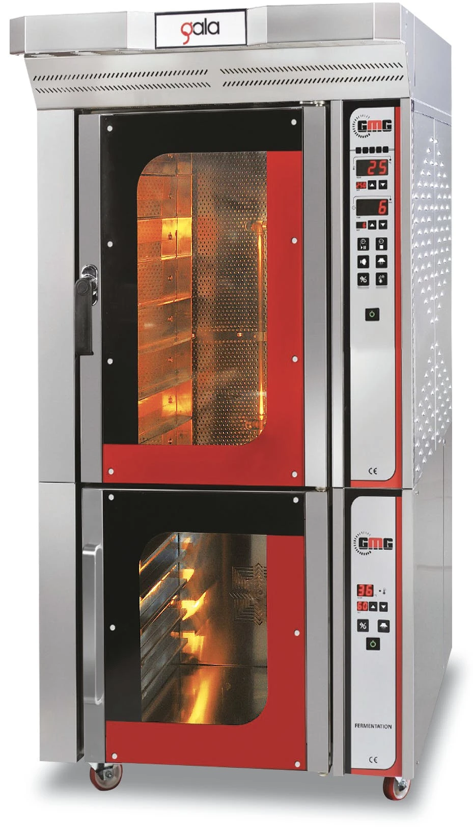 GMG - Umluft-Ofen - 5 Einschübe (5x 40 X 60cm) - Inkl. Haube & Gärschrank Mit Glastür | 9,5 KW 400V 3 GMG - Umluft-Ofen - 5 Einschübe (5x 40 X 60cm) - Inkl. Haube & Gärschrank Mit Glastür | 9,5 KW 400V