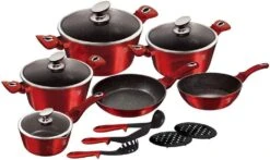 Berlinger Haus: 15 Teiliges Geschirr Set, Kochgeschirr, Töpfe, Pfannen, Burgunderrot, Induktionsherd Geeignet -Küche Utensilien Laden 544557c4 9005 414c b7c2 3c3fe728a089