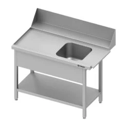 Stalgast Edelstahl Zulauftisch Mit Becken, Grundboden Und 20 Cm Aufkantung, 1000 Mm Breit, Anbauseite Rechts -Küche Utensilien Laden 565a6bf7 569a 416e b8f6 81cde3bd6673