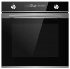Midea Einbau-Backofen 7NP30E0IX Schwarz 72 L, Pyrolytische Selbstreinigung