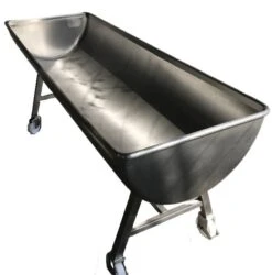 300 Liter Mengmulde Fahrbar Mischwanne Molle Edelstahl Ablassschraube