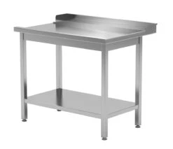 Edelstahl Gastro-Entladetisch Für Spülmaschinen Mit Fach (rechts) | AISI 430 Qualität | HxBxT 85x90x70