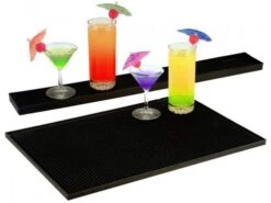 3x Contacto Gläserabtropfmatte Mit Einer Separaten Fläche Mit Kurzen Noppen 8 X 8 Cm Für Flaschen