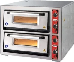 GMG - Pizzaofen PE44 DE - Elektrisch - 4+4x Ø30cm | 10kW | 400V - Edelstahl 2 Backkammern -Küche Utensilien Laden 8a186475 6d43 4219 8ad4 3c8b20b56ef9