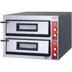 Gastro Elektro Pizzaofen Backofen Pizza Flammkuchen 1010x850x750mm 2 Kammern 12 KW 500°C 400V