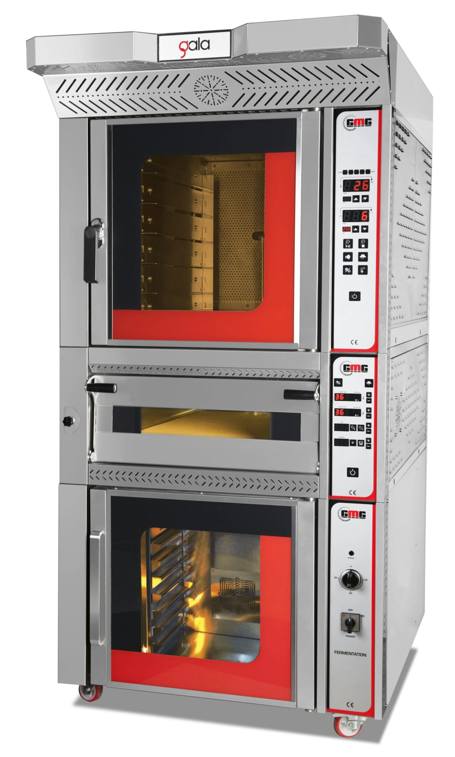 GMG - Umluft-Ofen - 5 Einschübe (5x 40 X 60cm) - Inkl. Haube & Gärschrank Mit Glastür | 9,5 KW 400V 4 GMG - Umluft-Ofen - 5 Einschübe (5x 40 X 60cm) - Inkl. Haube & Gärschrank Mit Glastür | 9,5 KW 400V – Bild 2