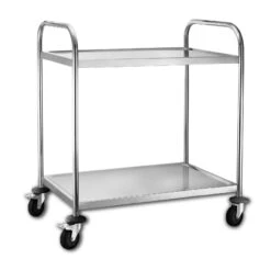 METRO Professional Servierwagen GST1003, Edelstahl, 85 X 52.6 X 94 Cm, 3 Etagen, 4 Räder Mit 2 Bremsen, Max. Tragfähigkeit 50 Kg Pro Etage, Silber -Küche Utensilien Laden ab621670 d8fe 4bad 9100 818b3aa9b88a