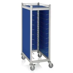 WAS Germany - Tablettwagen Trolley Cucina, Für Tabletts 45,5 X 35,5 Cm, Blau, 59,5 X 91 X 168 Cm, Aluminium (1966451)