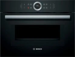 Bosch Serie 8, Einbau-Kompaktbackofen Mit Mikrowellenfunktion, 60 X 45 Cm, Schwarz CMG633BB1