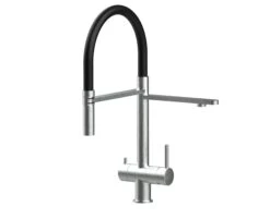3 Wege Wasserhahn Küchenarmatur Spültischmischer, Edelstahl Massiv, 360° Schwenkbarem Blau Auslauf, Abnehmbare 2 Strahl Handbrause, Gebürstet -Küche Utensilien Laden c2910665 4aea 4e62 9c7b 5f9dcd8584a4