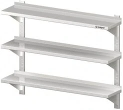 Dreifach-Wandbord Mit Konsolen, Und Wandschienen, Höhenverstellbar, Verschweißt : 1400x300x930 Mm -Küche Utensilien Laden c44c629a e2db 4afb b6f0 f63a4a4c9498