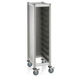 WAS Germany - GN Tablettwagen Trolley Mensa, 1/1 Für 2x10 Tabletts, Silber, 80 X 60 X 165 Cm, MDF/Alu (1955253) -Küche Utensilien Laden d2b621ca 230e 4f09 ae6c 0dba8e333512 4