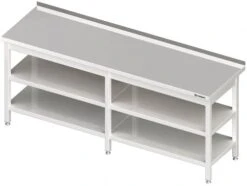 Arbeitstisch Mit Grund- Und Zwischenboden, Ohne Aufkantung, Verschweißt : 1300x600x850 Mm -Küche Utensilien Laden e6ce27c1 3db9 4a95 a3d0 8d3af7273b41