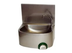 Handwaschbecken Aus Edelstahl Mit Kniebedienung Und Zeitgesteuertem Wasserfluß Nr.0029