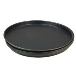 5 Stück Pizzablech Rund Aus Blaublech Ø 40cm Schwere Profiqualität