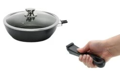Cheffinger Wok Pfanne Induktion Deckel Abnehmbarer Griff Ø30cm Marmor -Küche Utensilien Laden ff653efa d581 45fe b2dc adc2529fd0ca